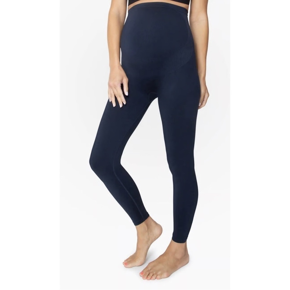 Blanqi black Everyday maternity belly support leggings, medium.